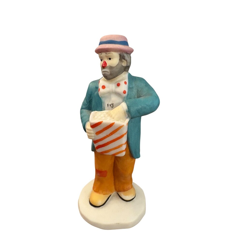 Vintage Emmett Kelly Jr. Flambro Clown Figurine – Popcorn – EKJ Collection - Picture 1 of 7
